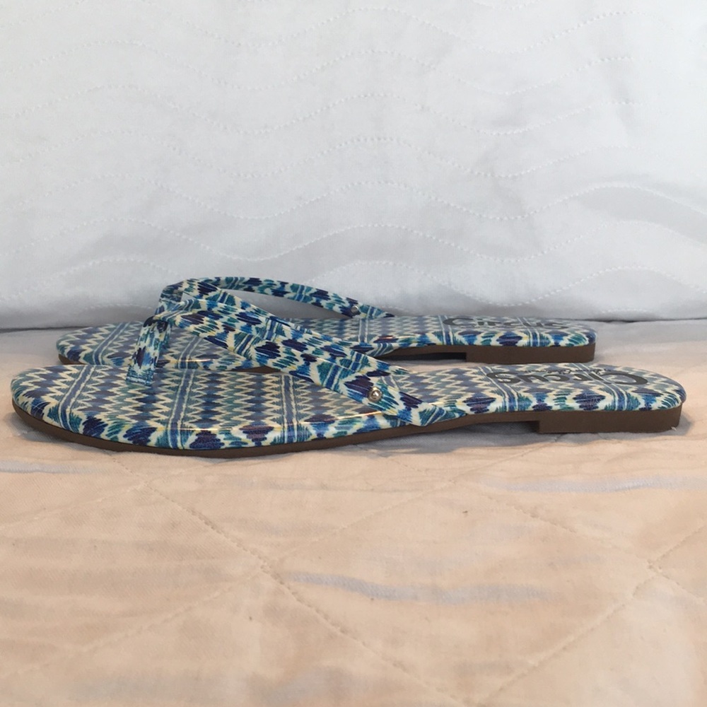 NWOT Sam Edelman Patent Leather Flip Flops Sz 9.5 - Picture 8 of 8